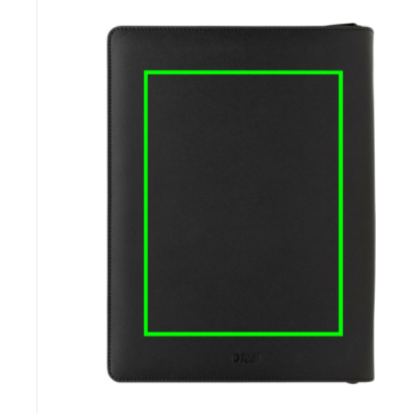 Swiss Peak Heritage RCS rPU A4 portfolio with zipper: Logo position – back of the product