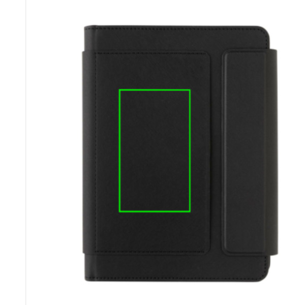Swiss Peak Heritage RCS rPU A5 stone paper portfolio: Logo position – front of the product