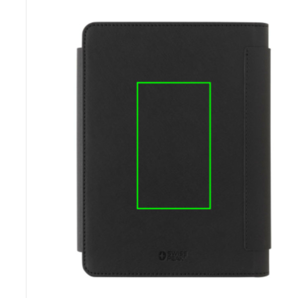 Swiss Peak Heritage RCS rPU A5 stone paper portfolio: Logo position – back of the product