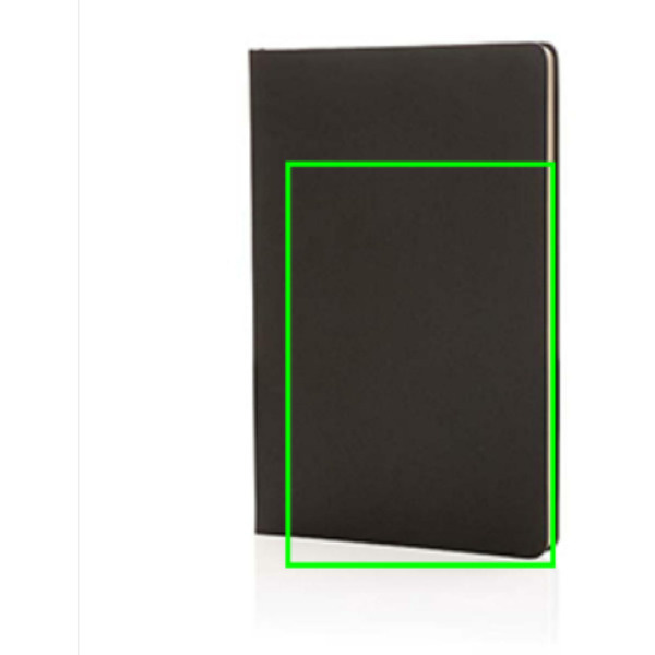 Carnet A5 à couverture rigide: Emplacement du logo – partie inférieure de la face avant du produit
