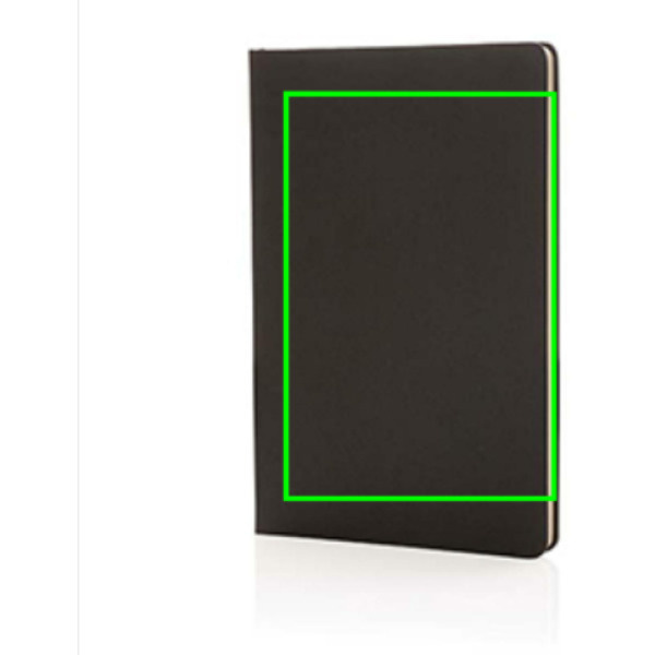Carnet A5 à couverture rigide: Emplacement du logo – partie supérieure de la face avant du produit