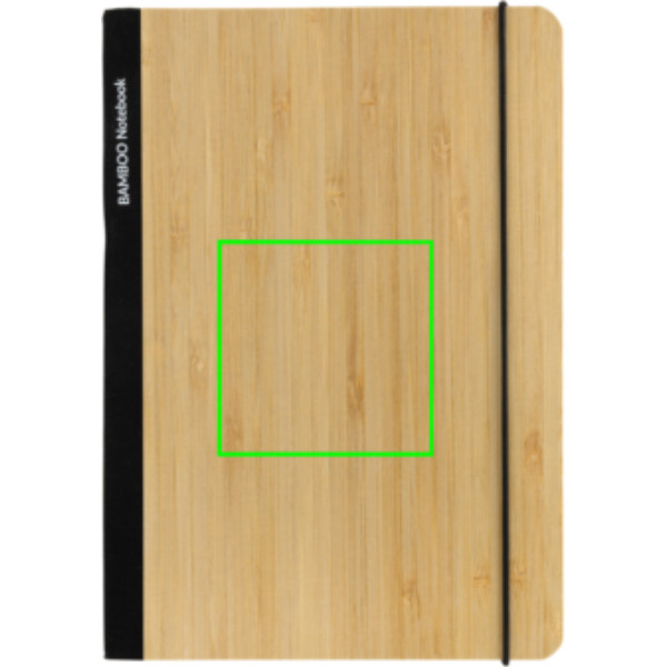 Bambusowy notes A5 Scribe: Logo position – centre front of the product