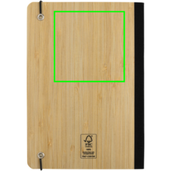 Bambusowy notes A5 Scribe: Logo position – upper back of the product
