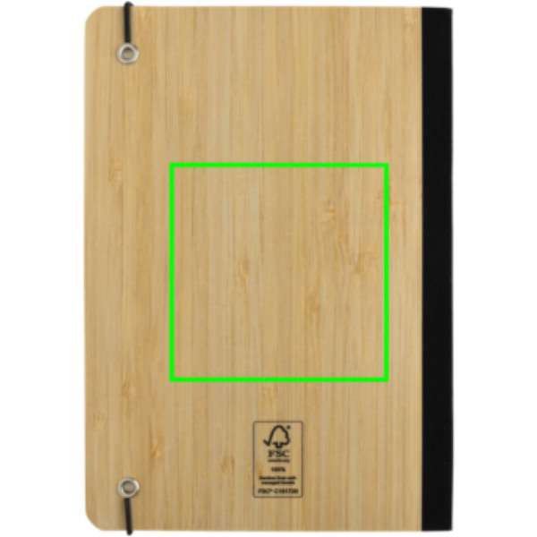 Bambusowy notes A5 Scribe: Logo position – centre back of the product