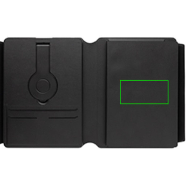 Swiss Peak 2-in-1 Notizbuch & Wirless Charger aus RCS rPU: Logoposition – Notizbuch