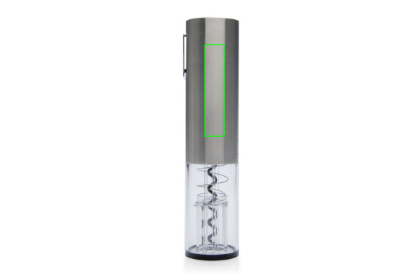 Tire-bouchon électrique rechargeable par USB: Emplacement du logo – face arrière du produit