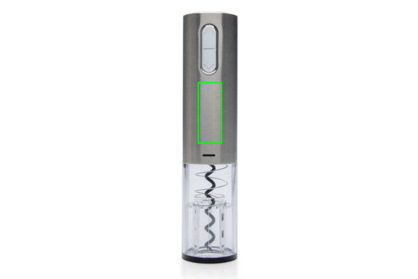 Tire-bouchon électrique rechargeable par USB: Emplacement du logo – face avant du produit