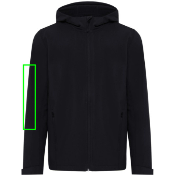 Veste softshell Iqoniq Makalu pour homme en polyester recyclé: Emplacement du logo – manche droite