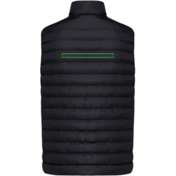 Gilet sans manches Iqoniq Meru pour homme en polyester recyclé: Emplacement du logo – face arrière du produit