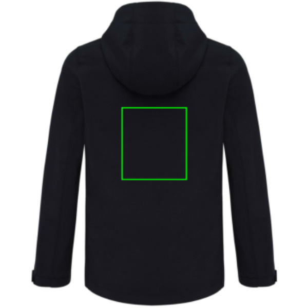 Veste softshell Iqoniq Makalu pour femme en polyester recyclé: Emplacement du logo – face arrière du produit