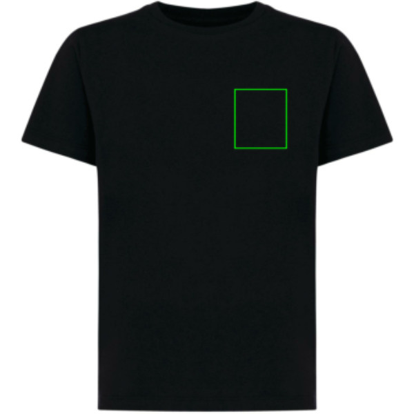 Tee-shirt léger Iqoniq Koli pour enfant en coton recyclé: Emplacement du logo – poitrine gauche