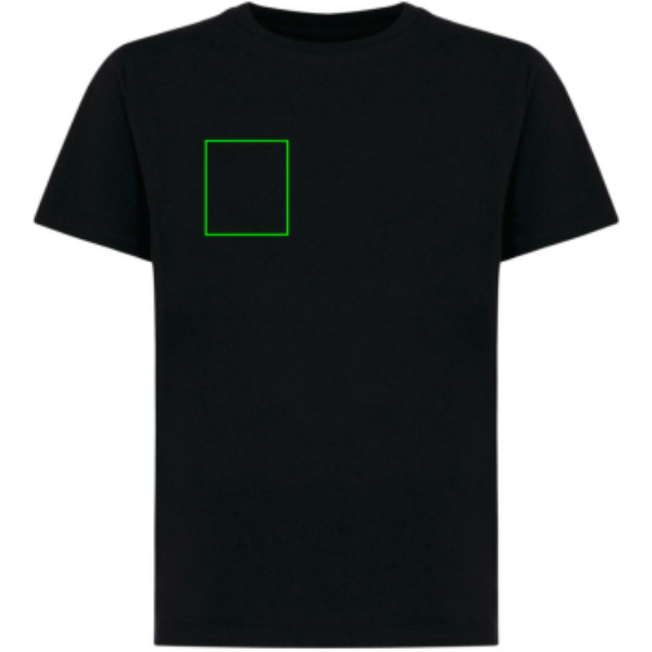Tee-shirt léger Iqoniq Koli pour enfant en coton recyclé: Emplacement du logo – poitrine droite