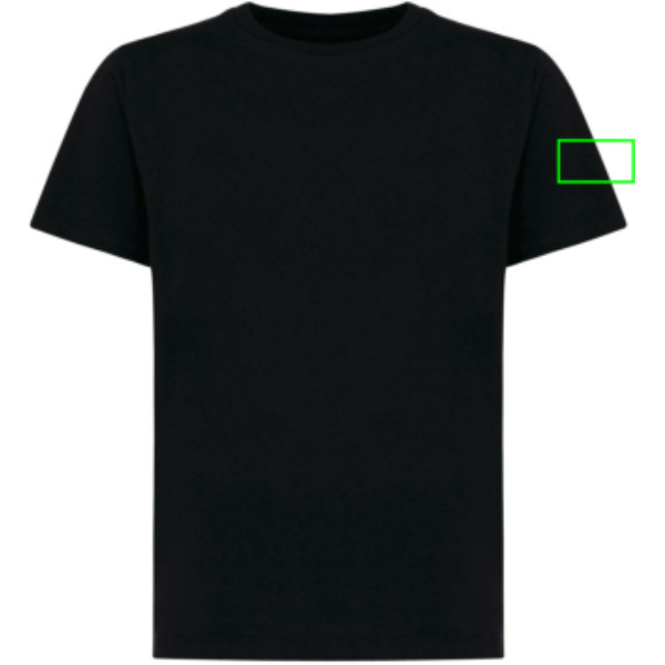 Tee-shirt léger Iqoniq Koli pour enfant en coton recyclé: Emplacement du logo – manche gauche