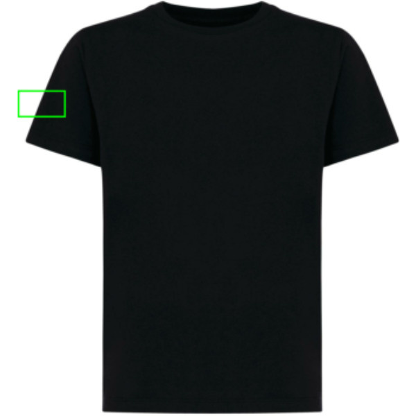 Tee-shirt léger Iqoniq Koli pour enfant en coton recyclé: Emplacement du logo – manche droite