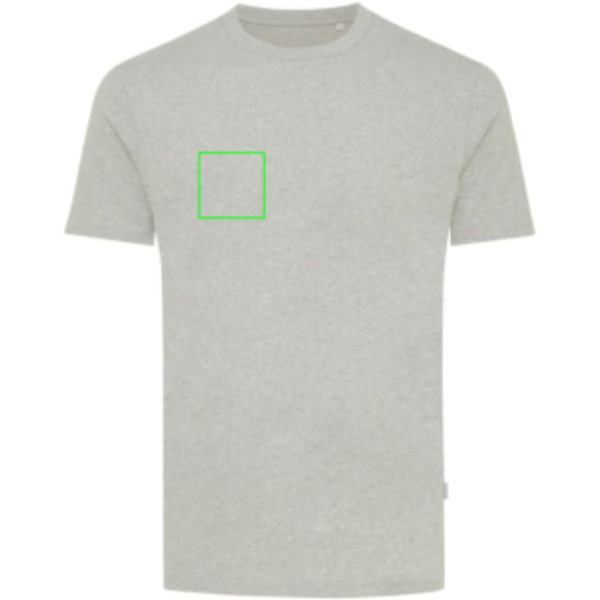 Tee-shirt non teint Iqoniq Manuel en coton recyclé: Emplacement du logo – poitrine droite