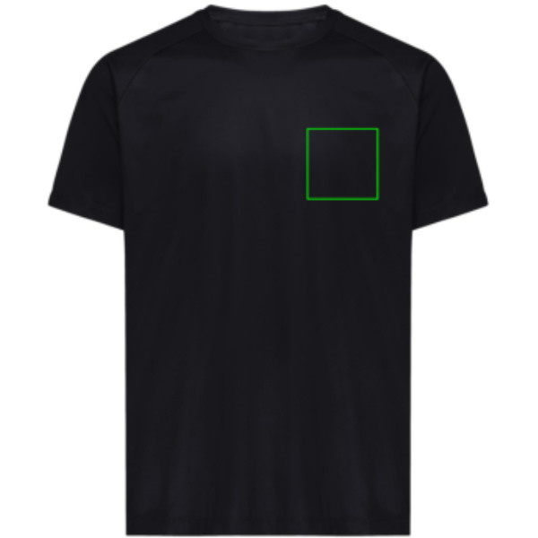 Tee-shirt de sport Iqoniq Tikal en polyester recyclé à séchage rapide: Emplacement du logo – poitrine gauche