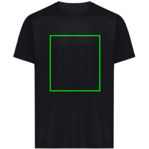 Tee-shirt de sport Iqoniq Tikal en polyester recyclé à séchage rapide: Emplacement du logo – face avant du produit