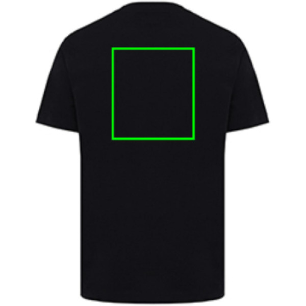 Tee-shirt décontracté Iqoniq Kakadu en coton recyclé: Emplacement du logo – face arrière du produit