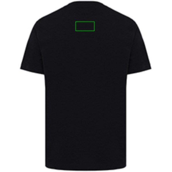 Tee-shirt décontracté Iqoniq Kakadu en coton recyclé: Emplacement du logo – partie supérieure de l’arrière du produit