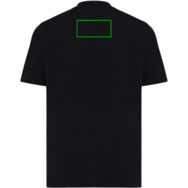 Tee-shirt léger Iqoniq Sierra en coton recyclé: Emplacement du logo – partie supérieure de l’arrière du produit
