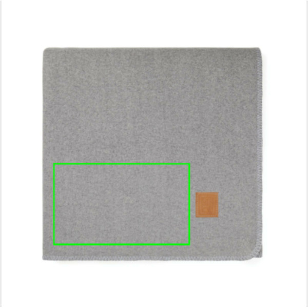Plaid VINGA Moulton en RPET certifié GRS: Emplacement du logo — Couverture