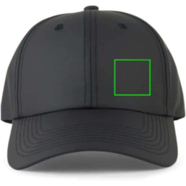 VINGA Baltimore AWARE™ Kappe aus recyceltem PET: Logoposition – linker Bereich der Produktvorderseite