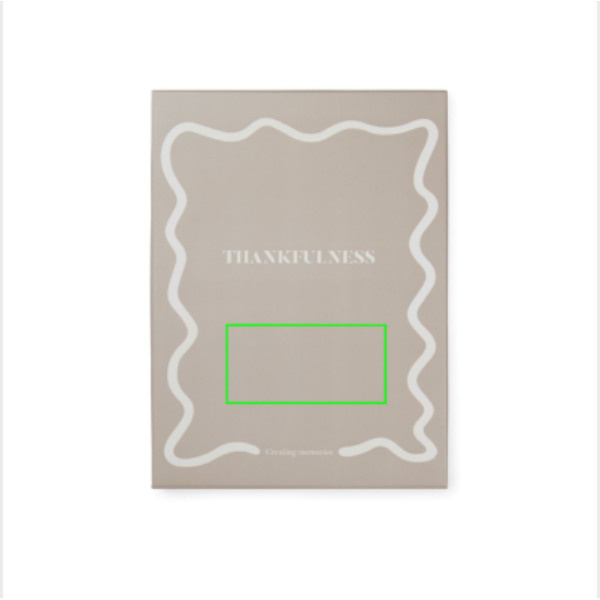 VINGA Thankfulness GRS-recyceltes Papierjournal: Logoposition – Box