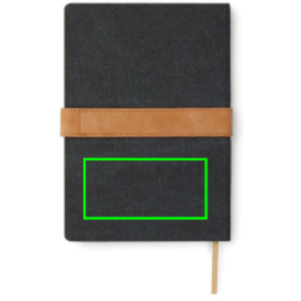 VINGA Bosler RCS recycled paper notebook: Logo position – lower back of the product