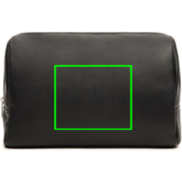 Trousse de toilette VINGA Bermond en PU recyclé RCS: Emplacement du logo – face arrière du produit