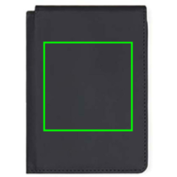 Étui passeport RFID VINGA Baltimore en polyester recyclé RCS: Emplacement du logo – face arrière du produit