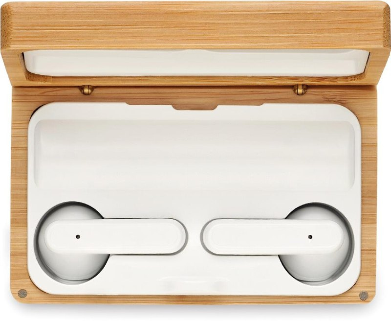 TWS earbuds in bamboo case: НАУШНИК ЛЕВЫЙ