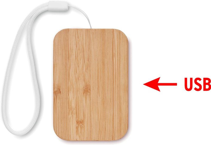 Chargeur sans fil CHARGOO 15 W en bambou: Dessus