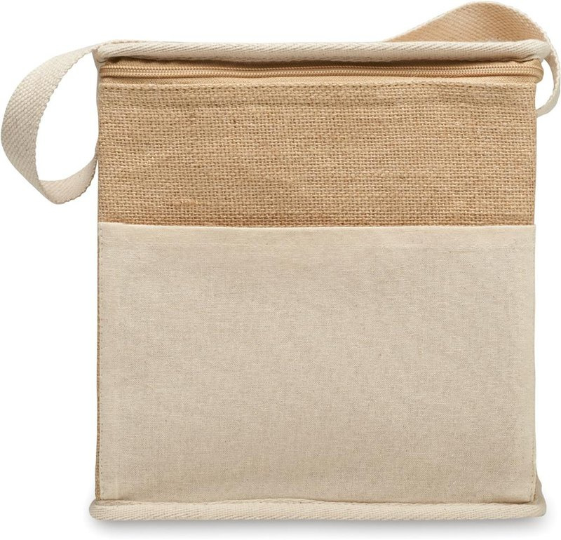 Torba termiczna LONA z juty i płótna 3 l: FRONT POCKET