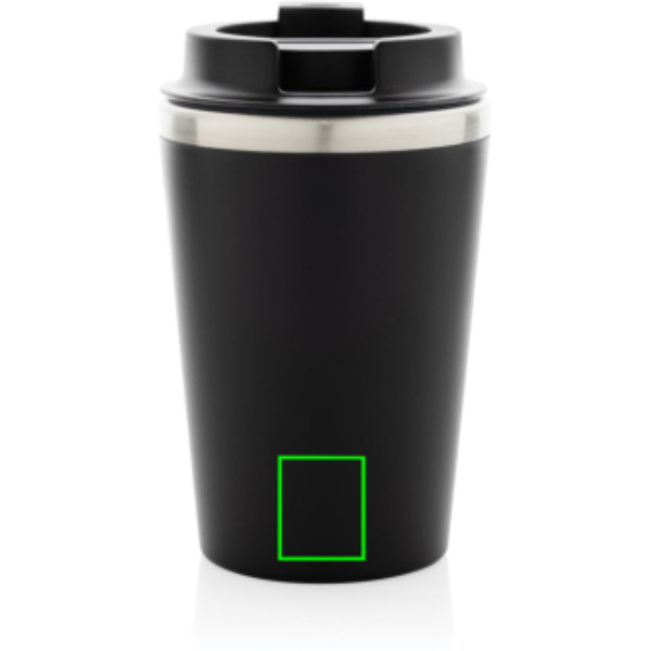 Gobelet Java à double paroi en matière recyclée RCS 350 ml: Arrière du produit, partie inférieure