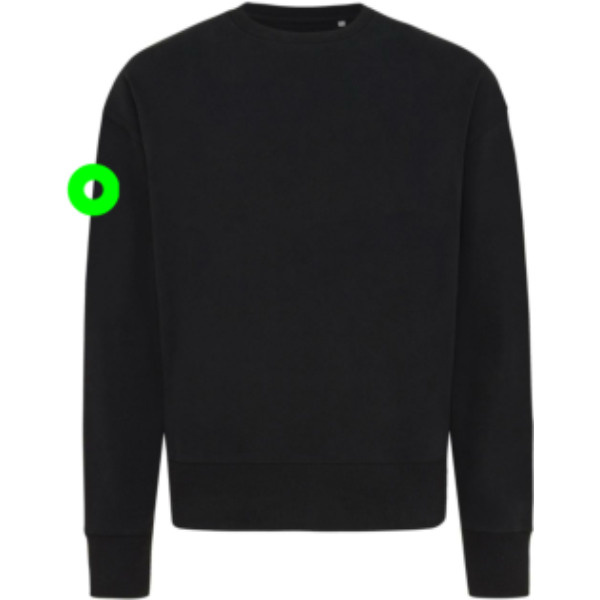 Sweat décontracté à col rond Iqoniq Kruger en coton recyclé: Manche droite