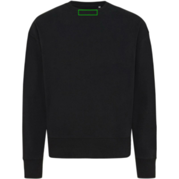 Sweat décontracté à col rond Iqoniq Kruger en coton recyclé: Intérieur de l’encolure