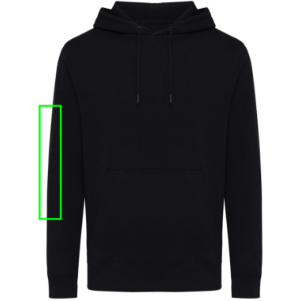 Sweat à capuche léger Iqoniq Rila en coton recyclé: Manche droite