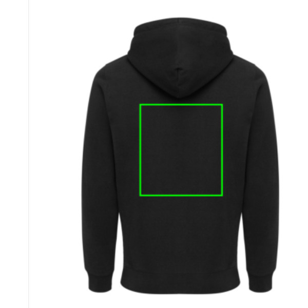 Sweat à capuche entièrement zippé Iqoniq Abisko en coton recyclé: Arrière du produit