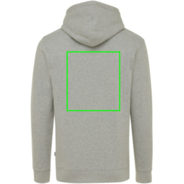 Sweat à capuche non teint Iqoniq Torres en coton recyclé: Arrière du produit