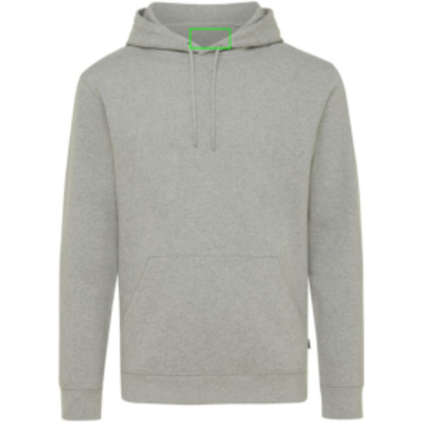 Sweat à capuche non teint Iqoniq Torres en coton recyclé: Intérieur de l’encolure