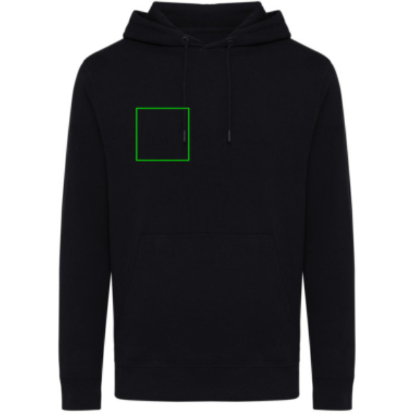 Sweat à capuche léger Iqoniq Rila en coton recyclé: Poitrine droite