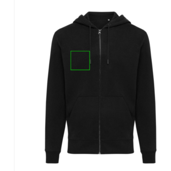 Sweat à capuche entièrement zippé Iqoniq Abisko en coton recyclé: Poitrine droite