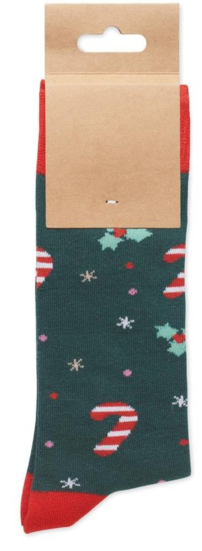 Paire de chaussettes de Noël M: Carton — Face 1