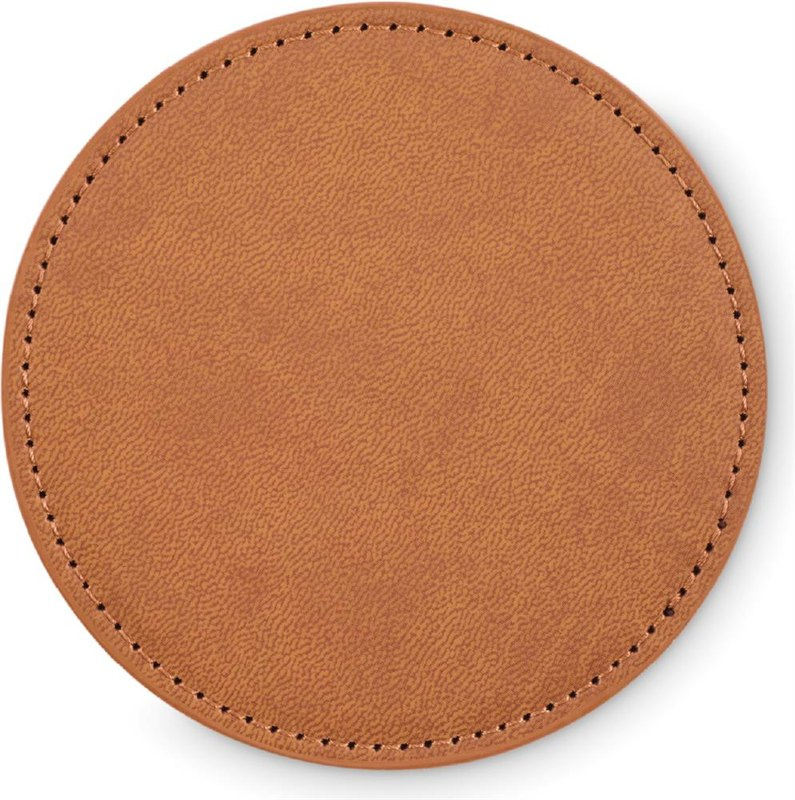 Dessous de verre rond en PU: Sous-verre