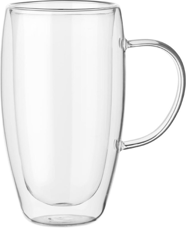 Kaksiseinäinen lasimuki 450ml: OIKEAKÄTISEN