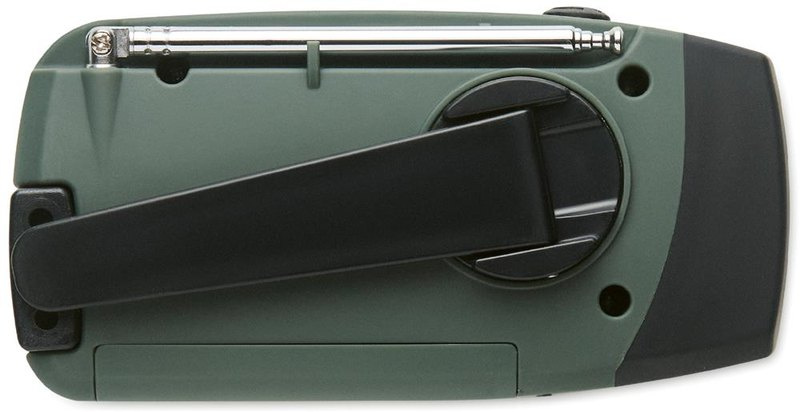 Radio SOS portable avec lampe torche LED: Manivelle