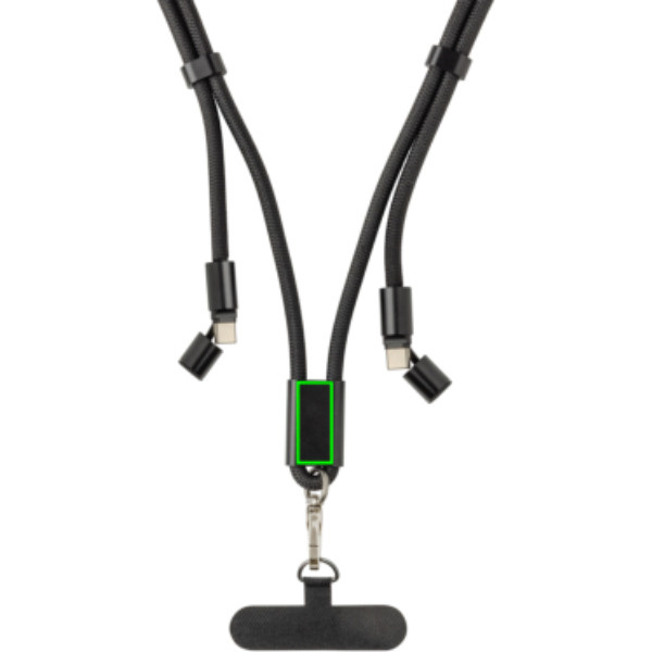 LoopAmp verstellbares 60W Telefonkabel aus RCS rPET: Metallplatte