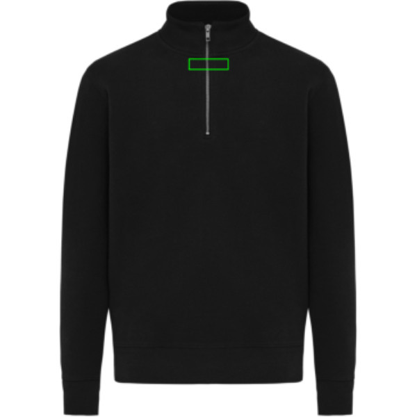 IQONIQ Elgon Quarter-Zip-Sweater aus rec. Baumwolle: Innenausschnitt