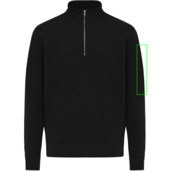 IQONIQ Elgon Quarter-Zip-Sweater aus rec. Baumwolle: Ärmel links