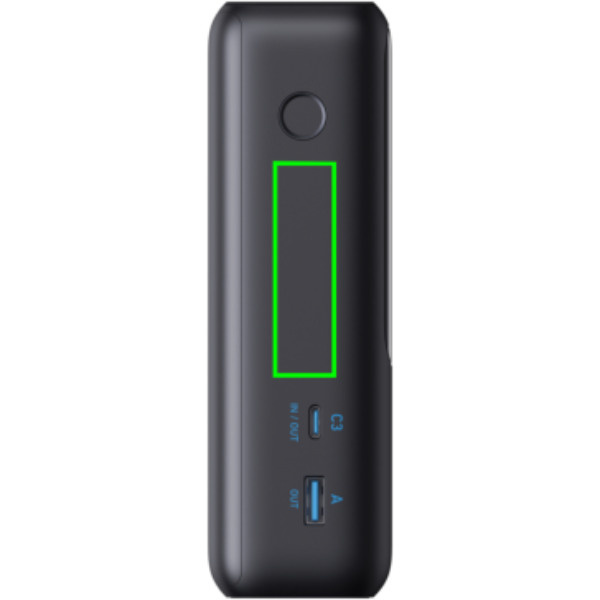 Batterie externe Anker de 25 000 mAh, 165 W, avec câble rétractable intégré: Côté gauche du produit